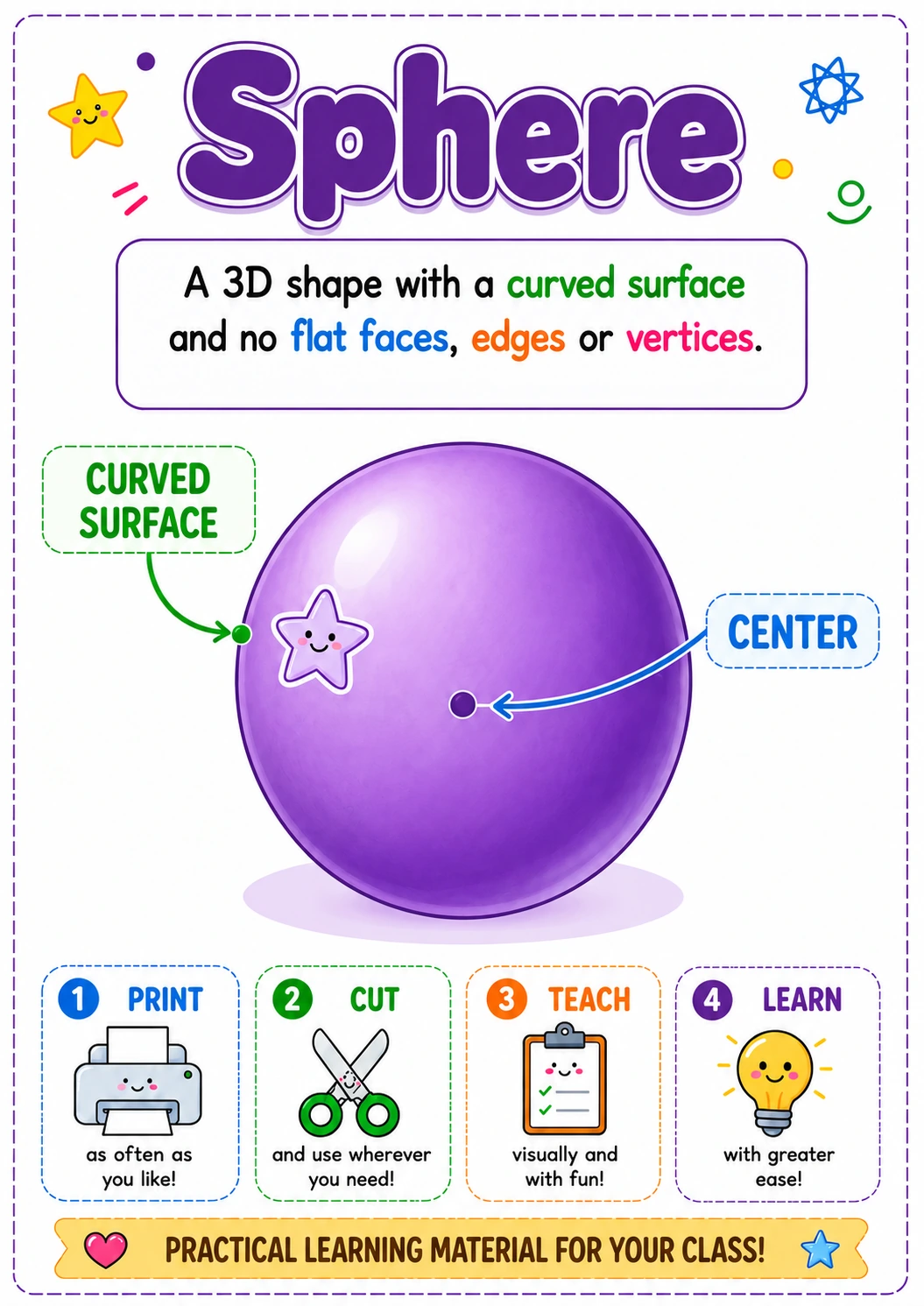 3D shapes poster 5