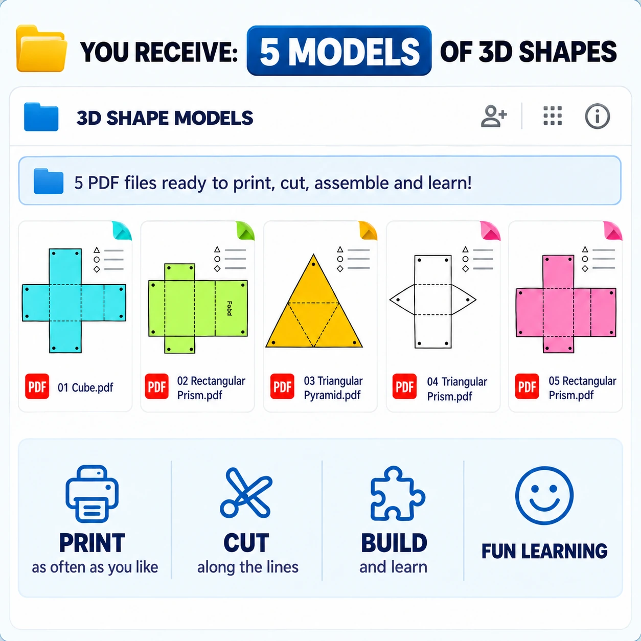 3D shapes poster 7